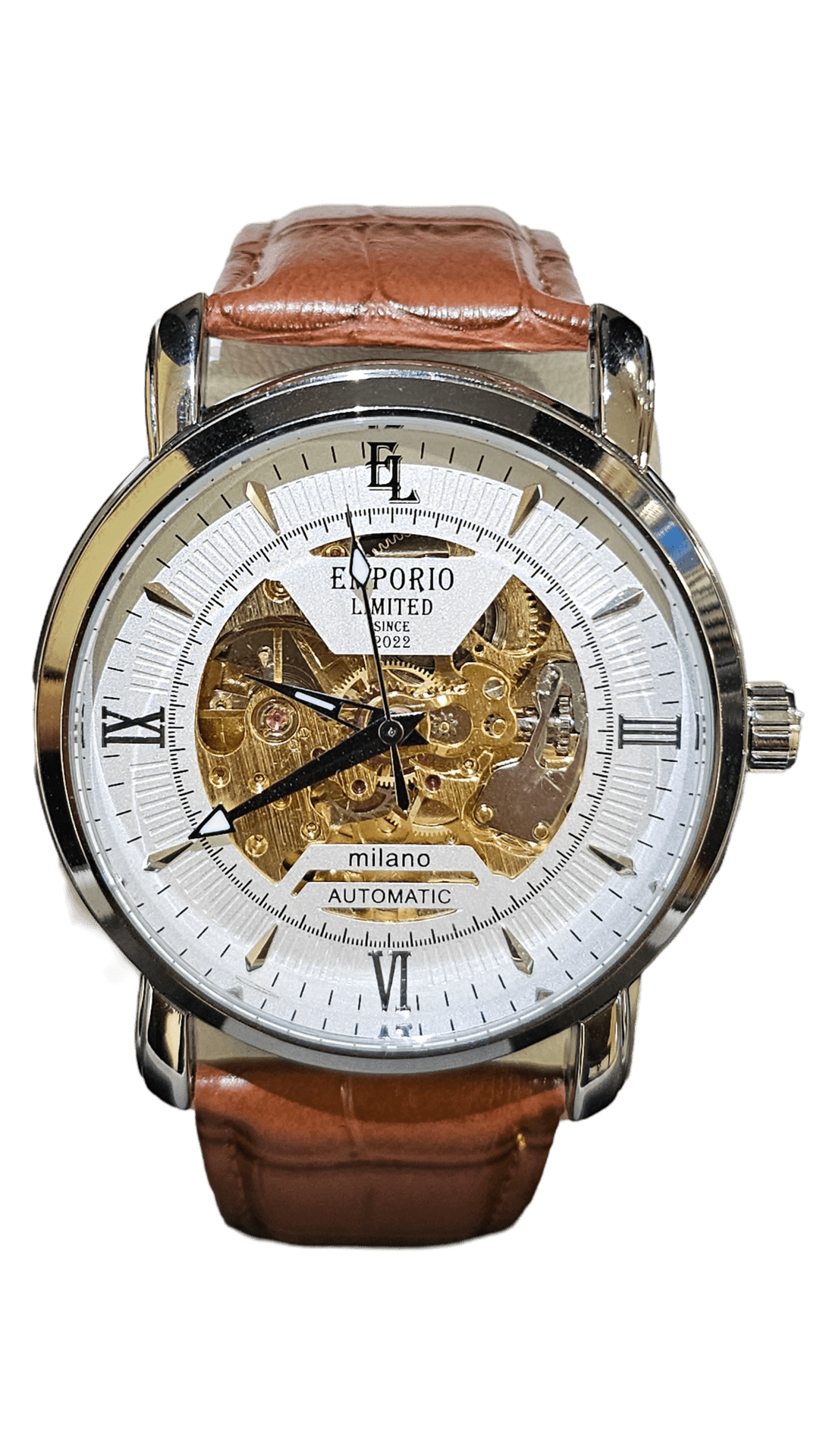 Emporio Limited - Orologio Automatico Milano Marrone/Argento/Oro - 1292 Emporio Limited - Orologio Automatico Milano Marrone/Argento/Oro - 1292